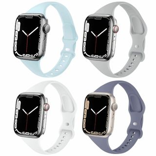 【人気商品】4パックスポーツスリムバンド AppleWatchストラップと互換性(その他)