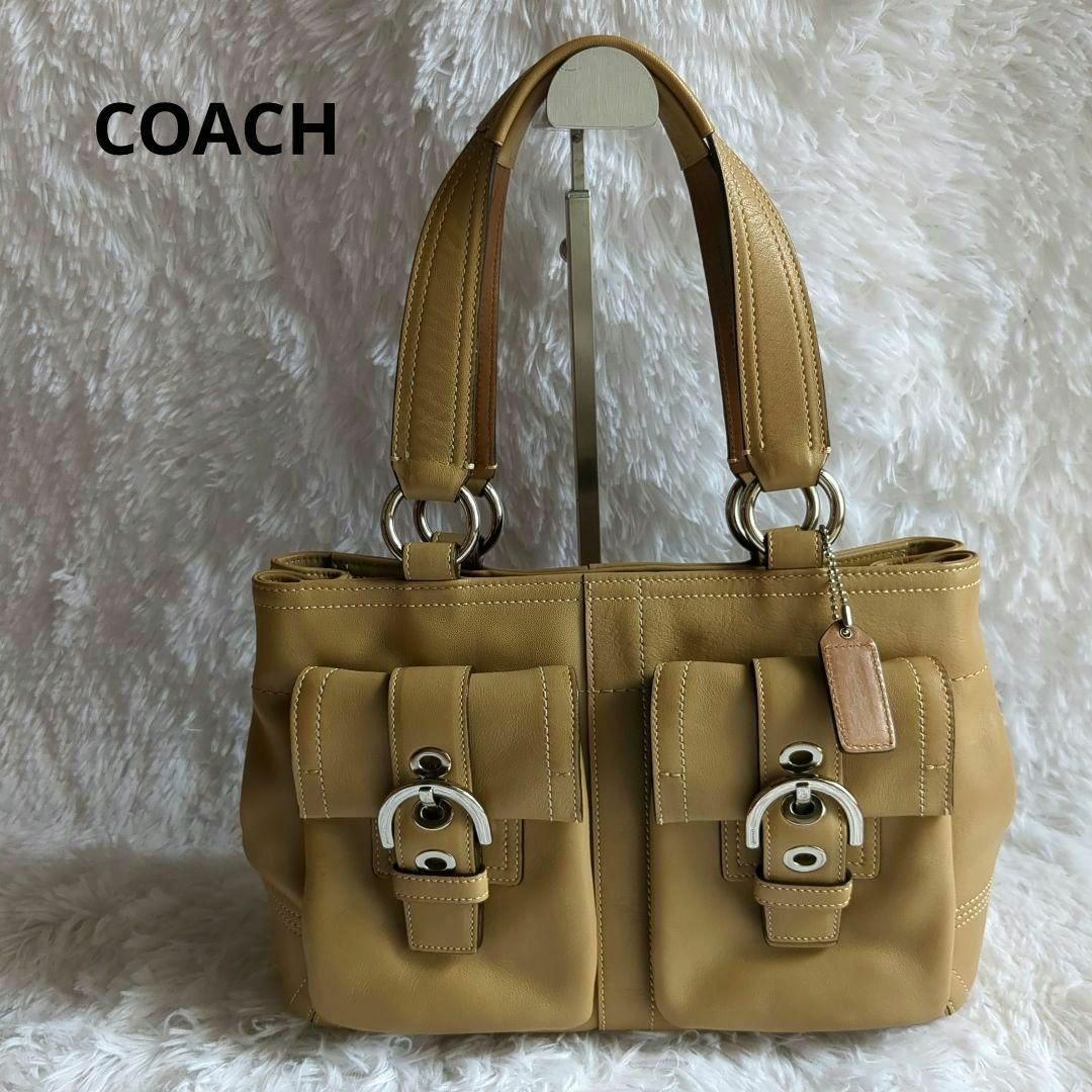 COACH コーチ ハンドバッグ トートバッグ  レザー ベージュ