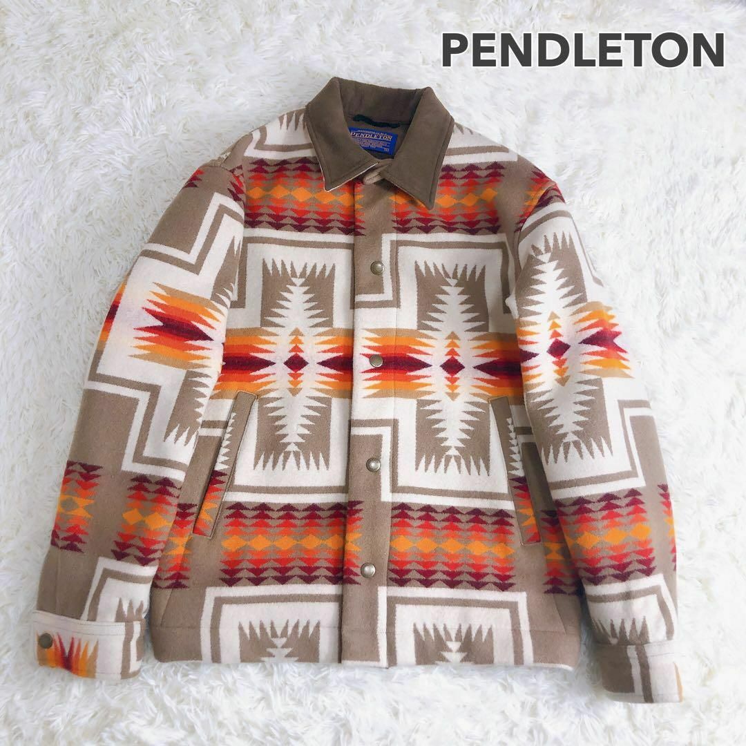 激レア　PENDLETON ペンドルトン　チーフジョセフ　ジャケット　白　Sナイロン素材の裏地付きです