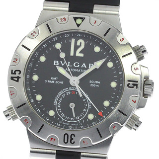 ブルガリ(BVLGARI)の訳あり ブルガリ BVLGARI SD38SGMT ディアゴノ スクーバ GMT デイト 自動巻き メンズ 内箱付き_768321(腕時計(アナログ))