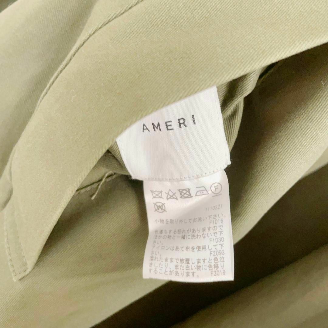アメリ　AMERI　リバーシブル　トレンチコート　グリーン　チェック レディースのジャケット/アウター(トレンチコート)の商品写真
