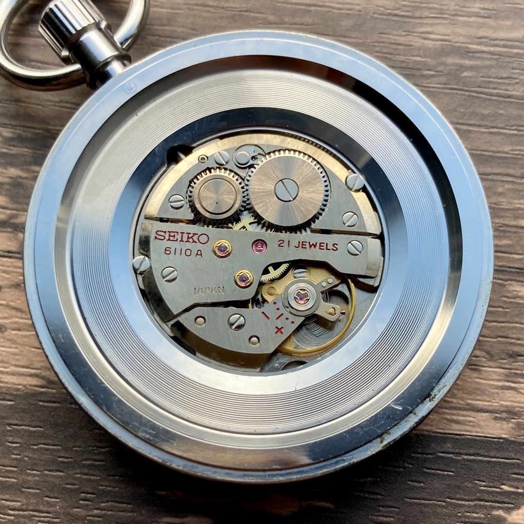 動作良好】セイコー SEIKO 懐中時計 1974年 手巻き 昭和49年 仙鉄 動作良好】セイコー SEIKO 懐中時計 1974年 手巻き 昭和49年 仙鉄