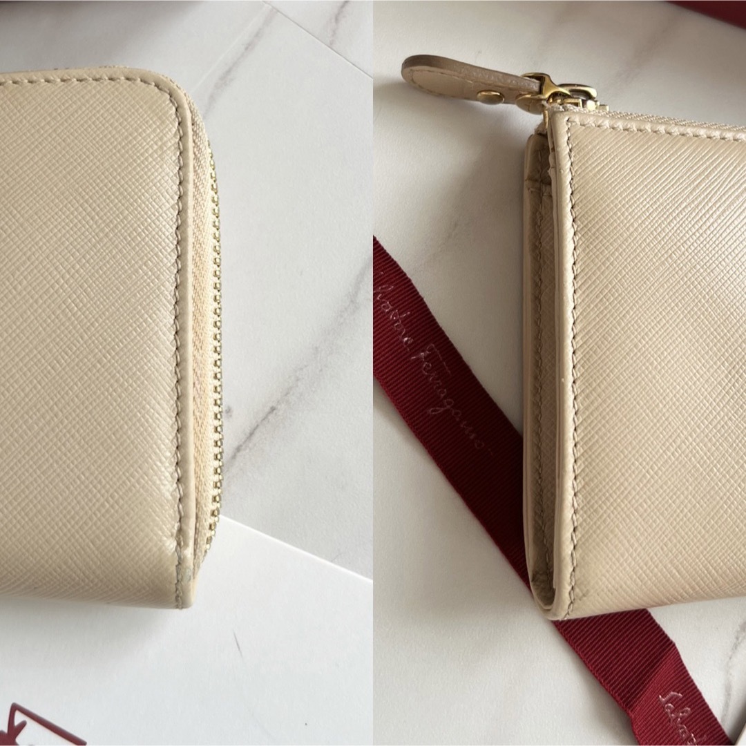 676 美品 Ferragamo サルヴァトーレフェラガモ L字 長財布