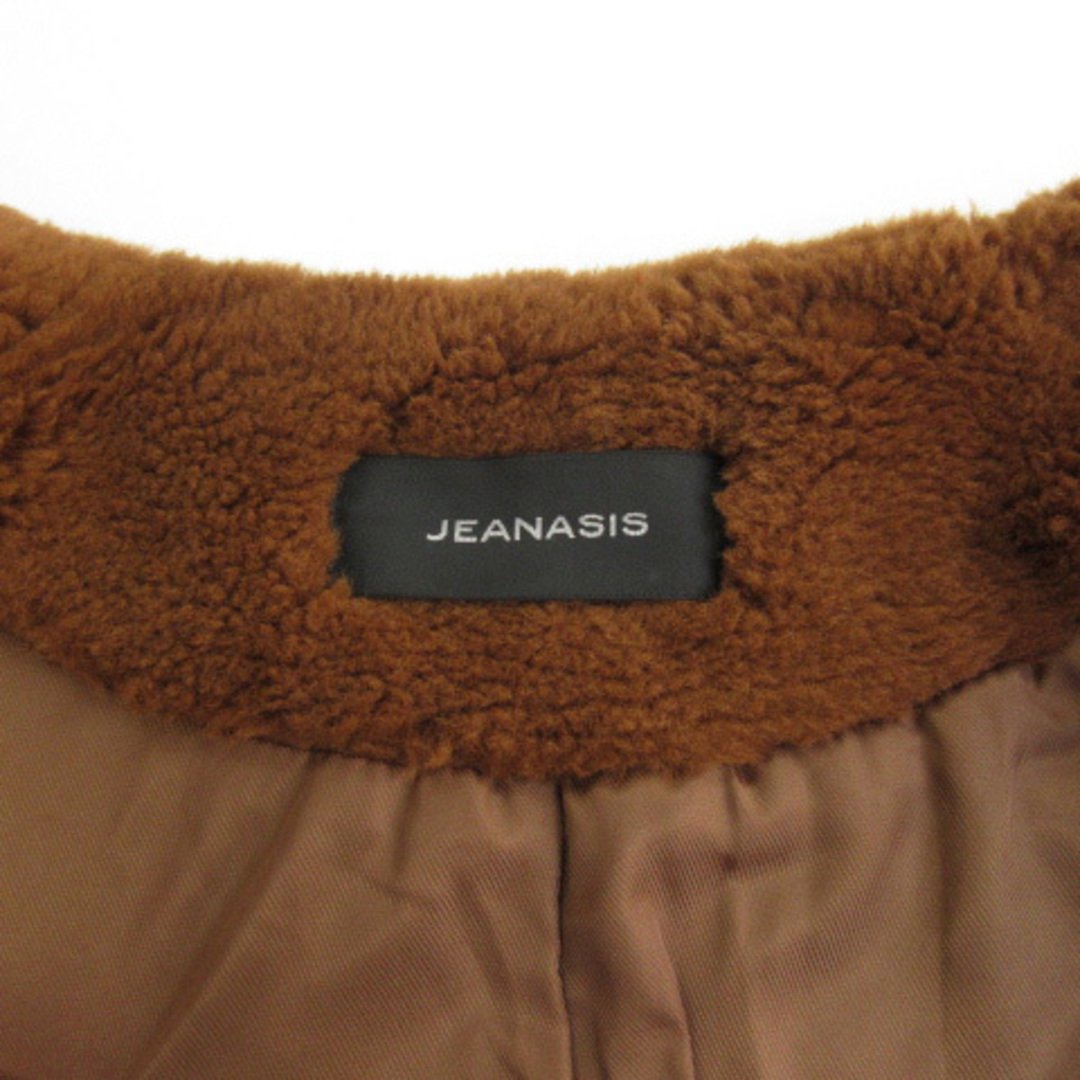 JEANASIS(ジーナシス)のジーナシス JEANASIS ノーカラーコート フェイクファー ボア レディースのジャケット/アウター(毛皮/ファーコート)の商品写真