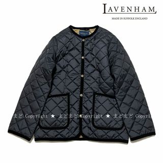 ラベンハム CREW NECK JACKET 38 キルティング ジャケット 黒