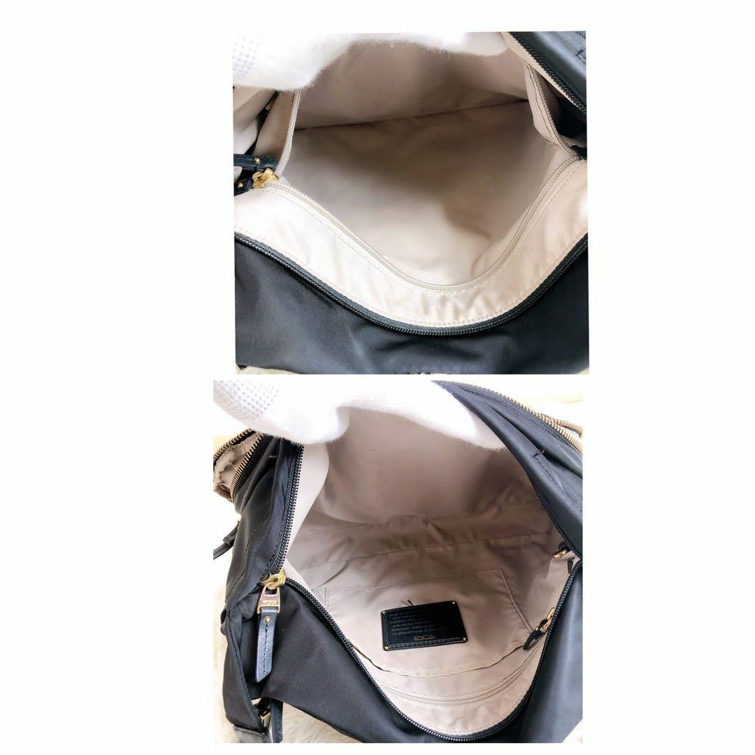 TUMI(トゥミ)のトゥミ ナイロン×レザー ショルダー バッグ ゴールド金具 ブラック 黒 メンズのバッグ(ショルダーバッグ)の商品写真