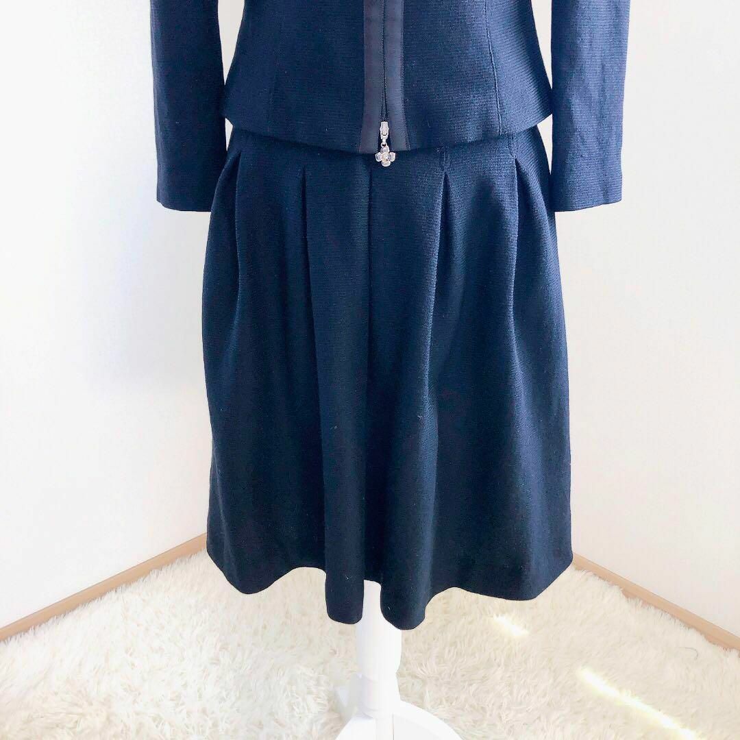 美品✨エムズグレイシー スーツ セットアップ ブラック 冠婚葬祭 38