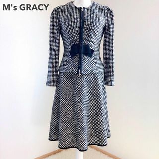 エムズグレイシー　M'sgraycy  ツイードワンピース　入学式　結婚式　式典