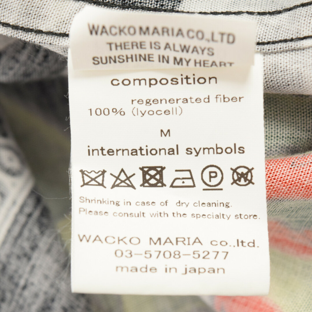 WACKO MARIA ワコマリア 22SS×56 TATTOO STUDIO フロントポケット ハワイアン 半袖 スカルシャツ ブラック/グリーン 56TS-WM-HI06