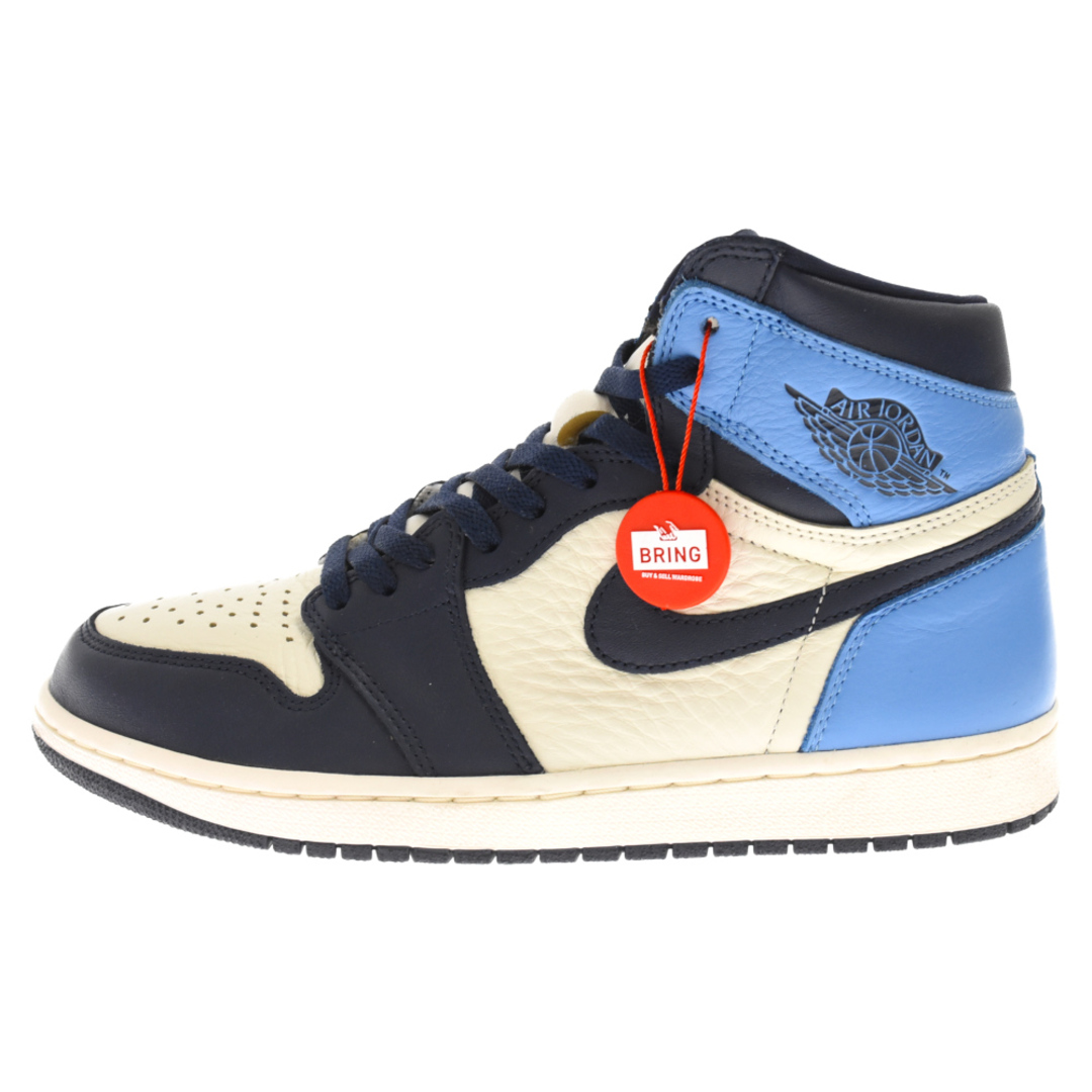 NIKE ナイキ AIR JORDAN1 RETRO HIGH OG OBSIDIAN UNIVERSITY BLUE 555088-140 エアジョーダン1 レトロ ハイカットスニーカー オブシディアン ブルー/ブラック US9.5/27.5cm