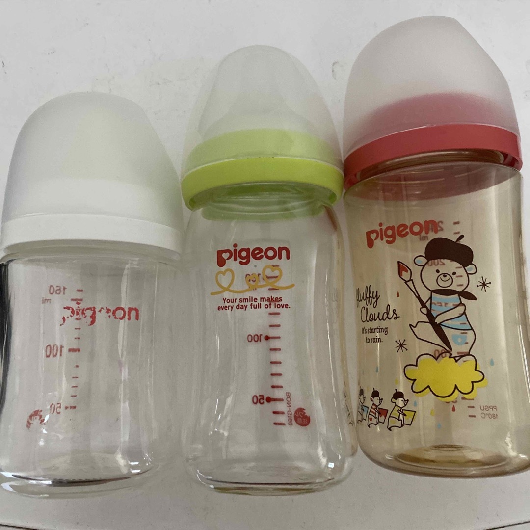 Pigeon 母乳実感哺乳瓶 ガラス 240ml×2本 - 授乳/お食事用品