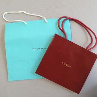 カルティエ(Cartier)のカルティエ　ティファニー　紙袋　ショッパー　2枚(ラッピング/包装)