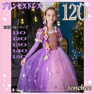 お値下げ  120  新品 未使用  プリンセスドレス キッズ 高級感 姫(ワンピース)