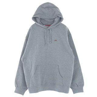 Supreme シュプリーム パーカー 22SS enamel small box hooded sweatshirt エナメル スモール ボックス  ロゴ スウェット パーカー グレー系 L【新古品】【未使用】【中古】