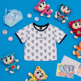 エンジェルブルー(angelblue)の32様専用　エンジェルブルー　ナカムラくん総柄ショート丈Tシャツ(Tシャツ(半袖/袖なし))