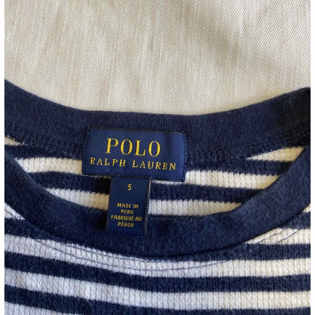 POLO RALPH LAUREN(ポロラルフローレン)のPOLA RALPH LAUREN 長袖ボーダーニットロングスリーブＴシャツ キッズ/ベビー/マタニティのキッズ服男の子用(90cm~)(Tシャツ/カットソー)の商品写真