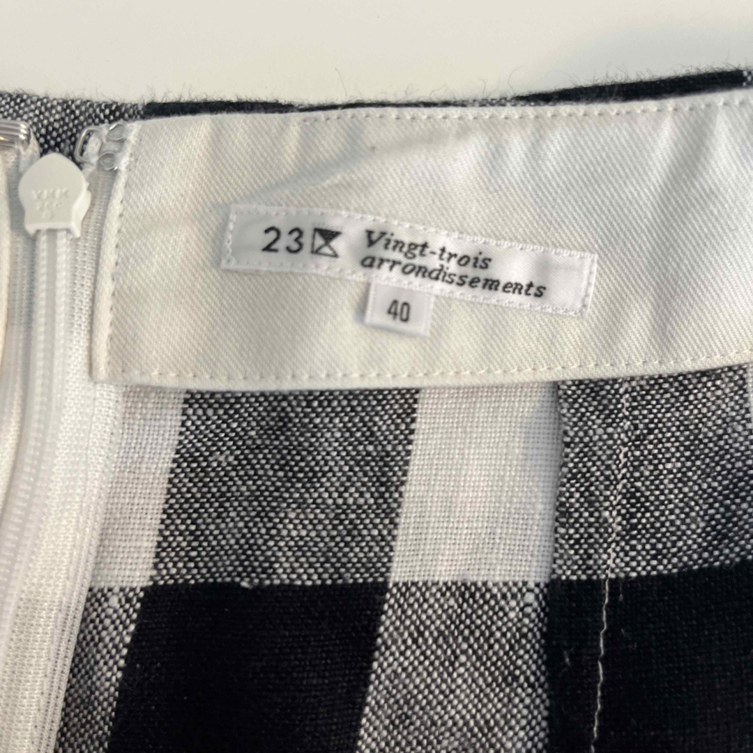 23区(ニジュウサンク)の23区　チェックスカート レディースのスカート(ひざ丈スカート)の商品写真