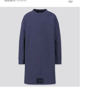 ユニクロ(UNIQLO)のスウェットワンピース(Tシャツ/カットソー)