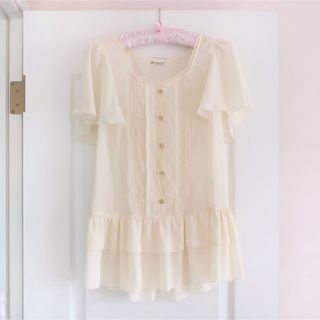 アクシーズファム(axes femme)のアクシーズファム シフォンフリルチュニック(チュニック)