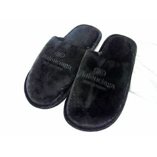 バレンシアガ(Balenciaga)の■美品■ BALENCIAGA バレンシアガ ベロア スリッパ 表記サイズ 44 (約29.0cm) 靴 メンズ ブラック系 AQ3179(その他)