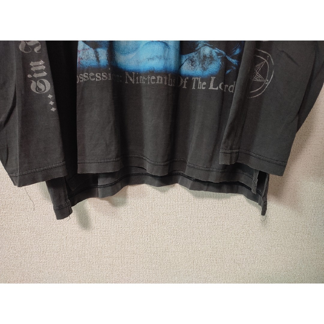 【値下げ不可】古着 90s cradle of filth ロンＴ ボロ メンズのトップス(Tシャツ/カットソー(七分/長袖))の商品写真