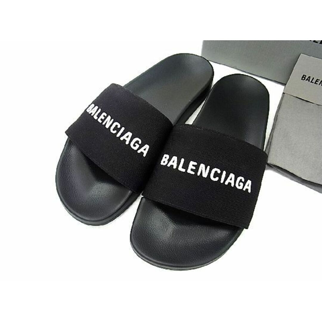 Aランクライン■極美品■ BALENCIAGA バレンシアガ キャンバス サンダル サイズ 27.0cm 靴 シューズ メンズ ブラック系 AQ3178