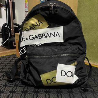 ドルチェアンドガッバーナ(DOLCE&GABBANA)のドルチェ＆ガッバーナ  DOLCE&GABBANA リュック ナイロン 黒　中古(バッグパック/リュック)