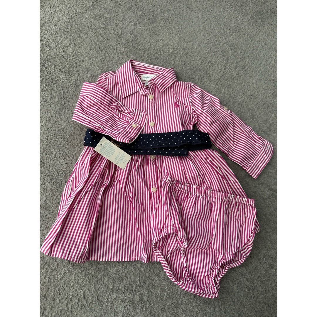 Ralph Lauren(ラルフローレン)のインパン付き☆ボーダーワンピース キッズ/ベビー/マタニティのベビー服(~85cm)(ワンピース)の商品写真