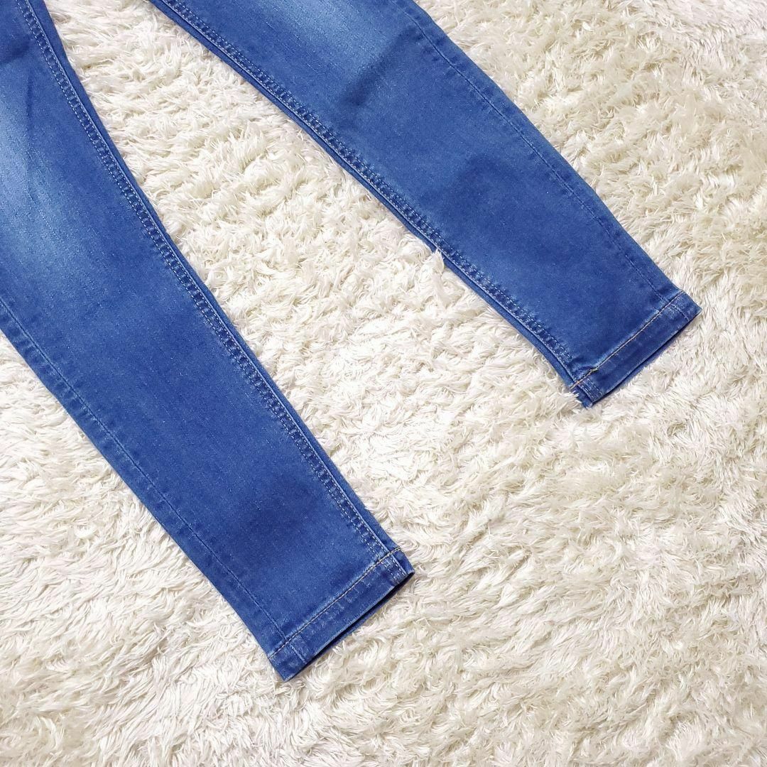 【新品未使用】 エモダ スキニー ハイウエスト 美脚 レギパン ブルー 【ハイウエスト】エモダ スキニー ブルー デニム レギパン 1サイズ 美脚.