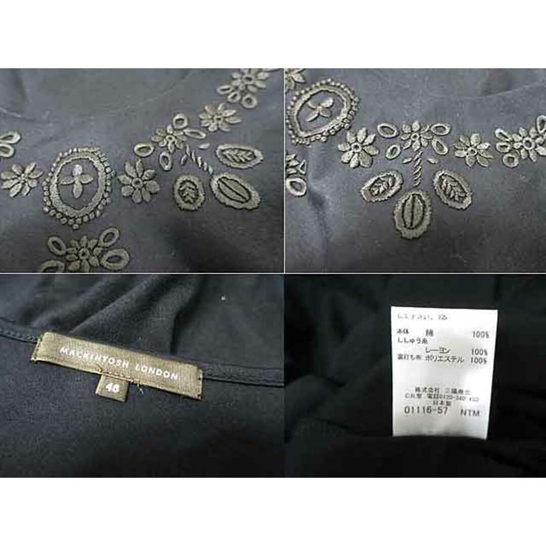 MACKINTOSH LONDON マッキントッシュロンドン トップス レディース 刺繍 サイズ46 コットン 日本製