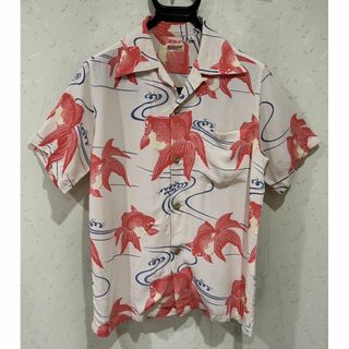 SUN SURF サンサーフ 半袖シャツ SS38810  RAYON HAWAIIAN SHIRT NAVIGATION OF THE SEA レーヨン ハワイアン 半袖 シャツ グリーン系 L