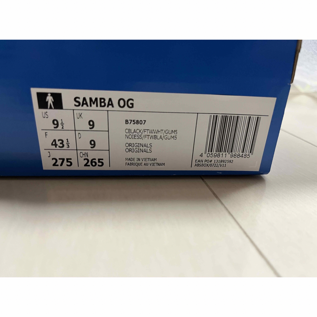 adidas(アディダス)のadidas SAMBA OG 黒 27.5 メンズの靴/シューズ(スニーカー)の商品写真