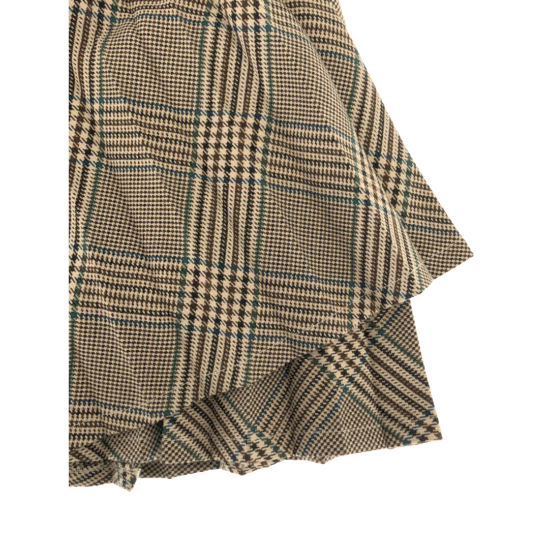 MM6 エムエムシックス 19AW PLEATED HOUNDSTOOTH PATTERN SKIRT チェックプリーツスカート ベージュ系 38