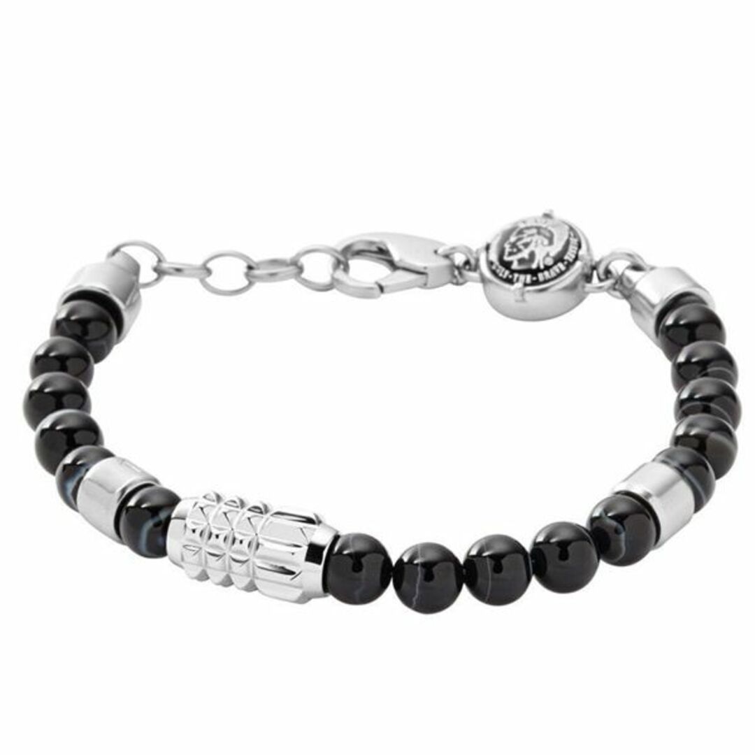 ディーゼル ジュエリー ファッション アクセサリー BRACELET ブレスレット ブラック シルバー ステンレス DX0847040