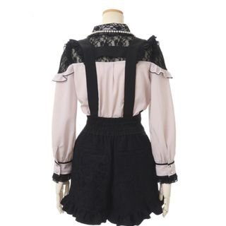 新品 LIZ LISA サスペンダー付ビジューレースショートパンツ