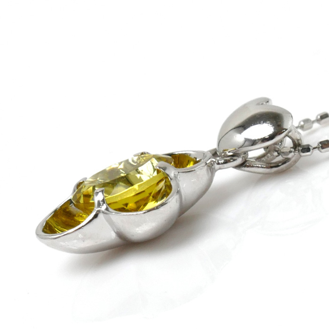 K18WG ホワイトゴールド ネックレス トルマリン0.93ct 3.1g 39.5cm