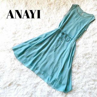 ANAYI アナイ　夏用ワンピース　ノースリーブ　総柄　お出掛け　上品　38