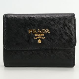 ✨極美品✨　PRADA ミニ財布　サフィアーノレザー　バイカラー　折り財布　刻印