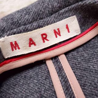 【レアデザイン】マルニ クルミボタン ウールコート ロングコート パイピング