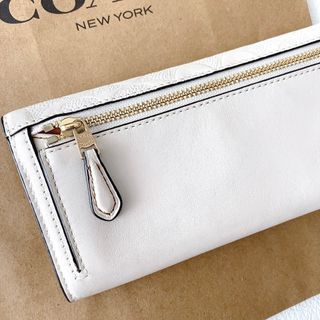 新品未使用〉 COACH コーチ 財布 長財布 白 ホワイトの通販 by TOMA's