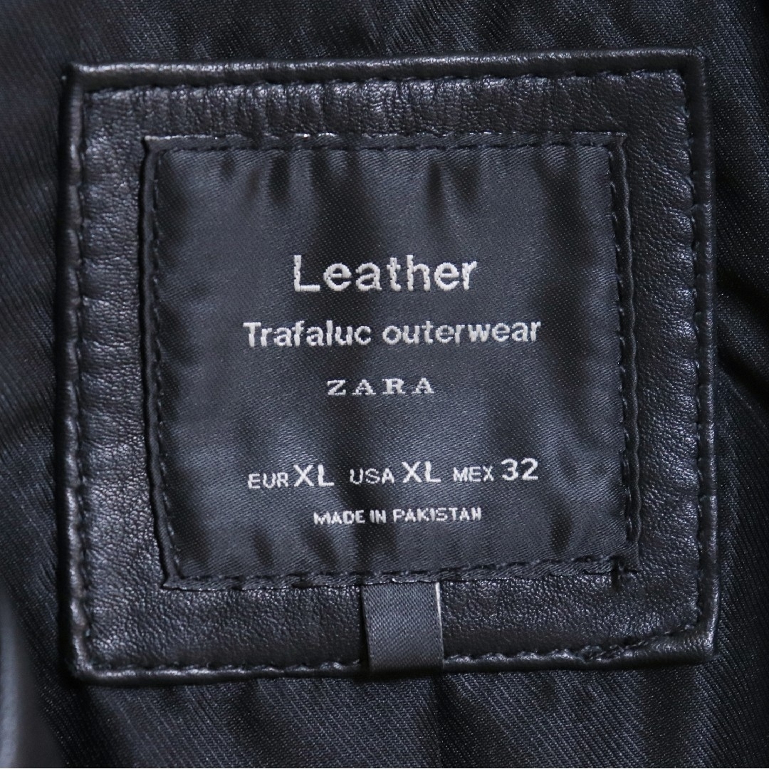 ZARA ラムレザー ダブルライダースジャケット USA L - アウター