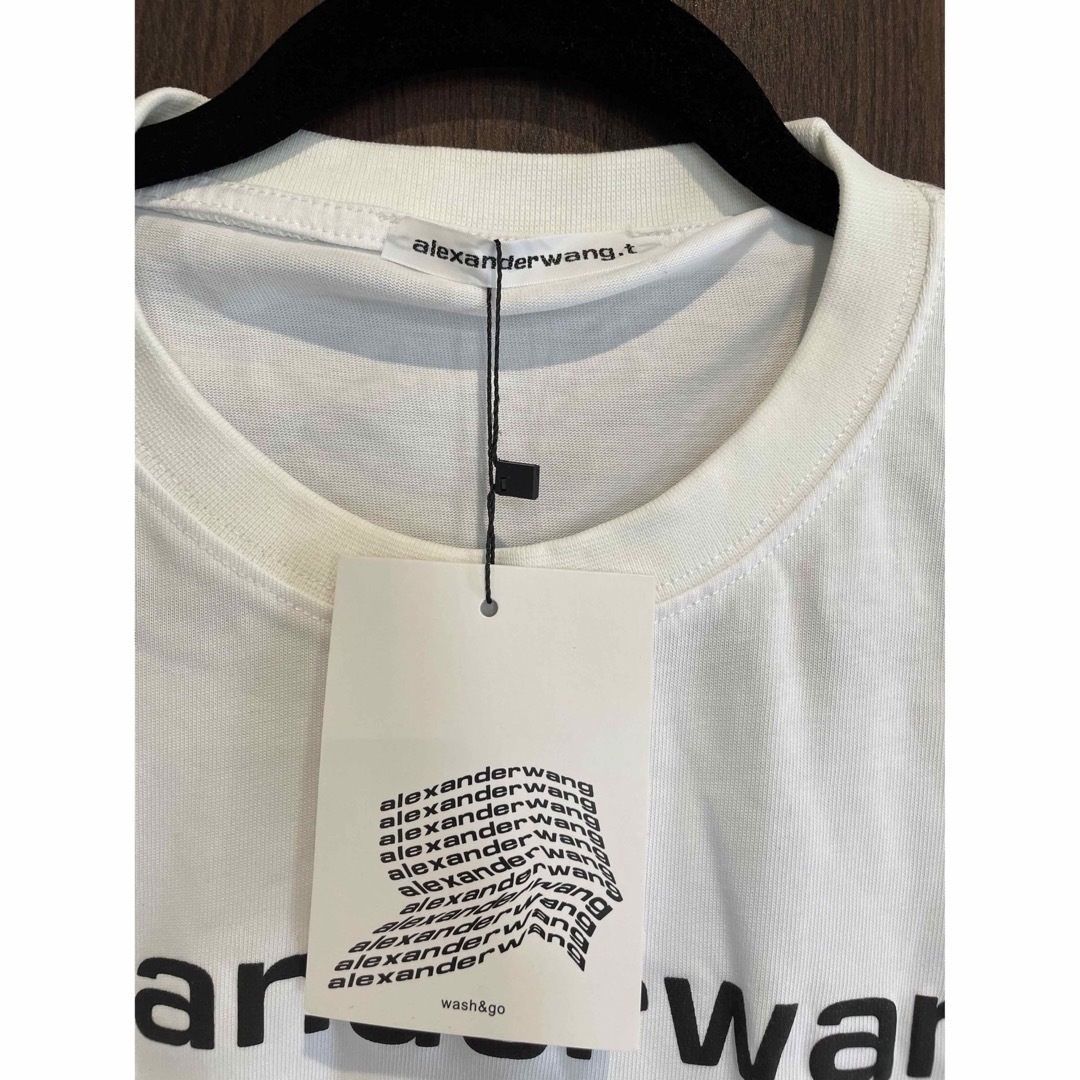 ALEXANDER WANG アレキサンダーワン ワンポイントロゴプリント 長袖Tシャツ カットソー ブルーXS備考