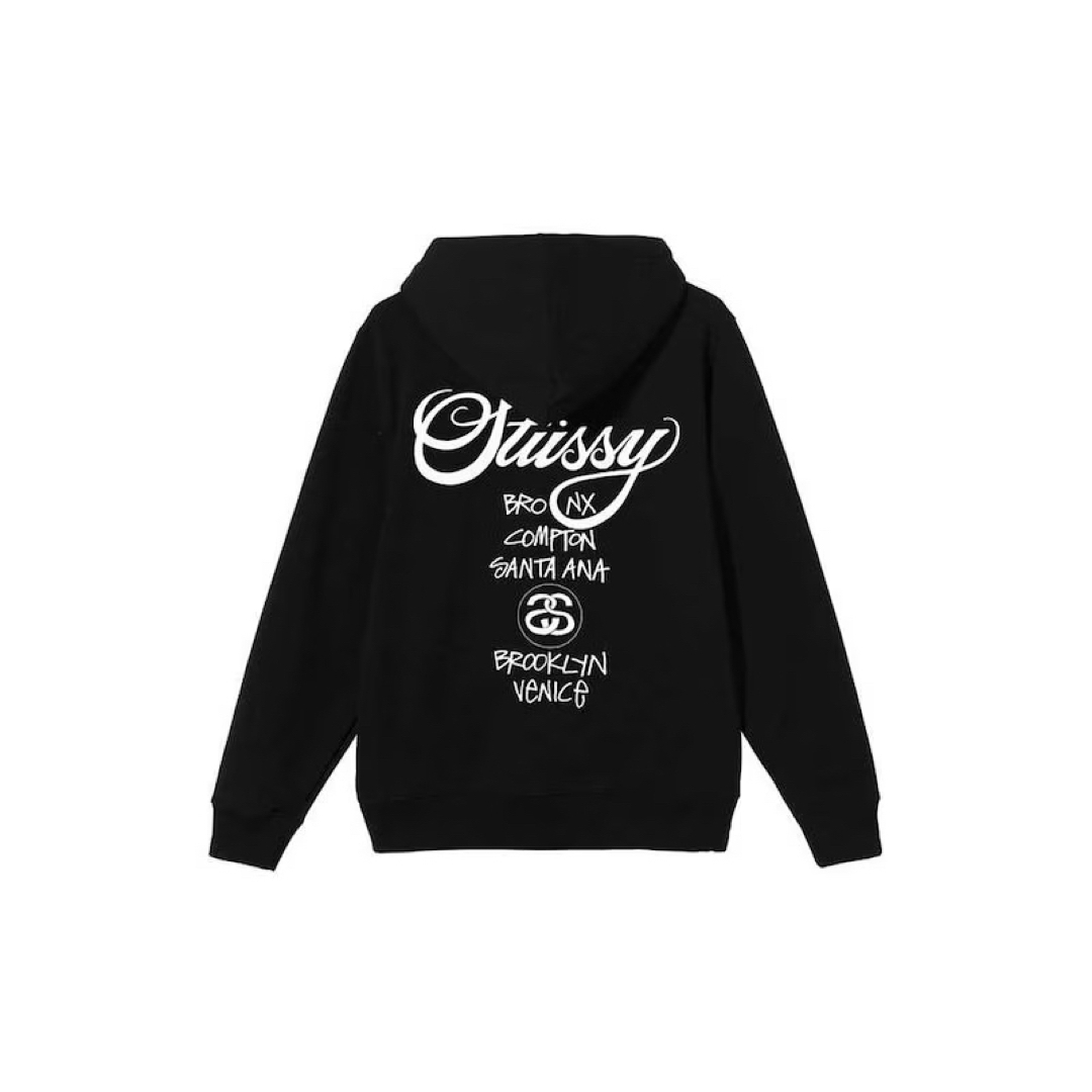 【XL】新品 STUSSY ステューシー WORLD ジップパーカー ST04