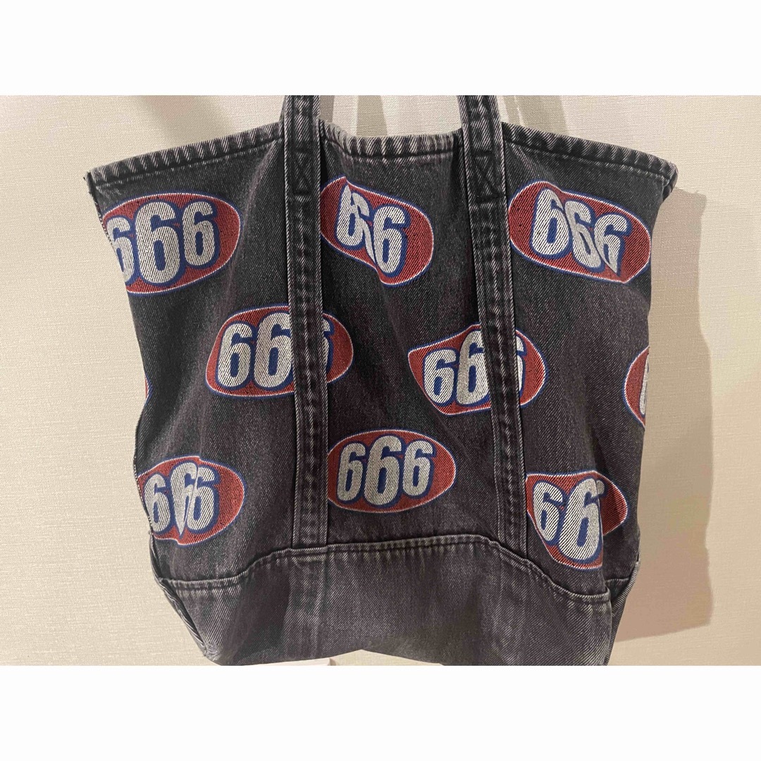 Supreme 17ss black denim tote 666