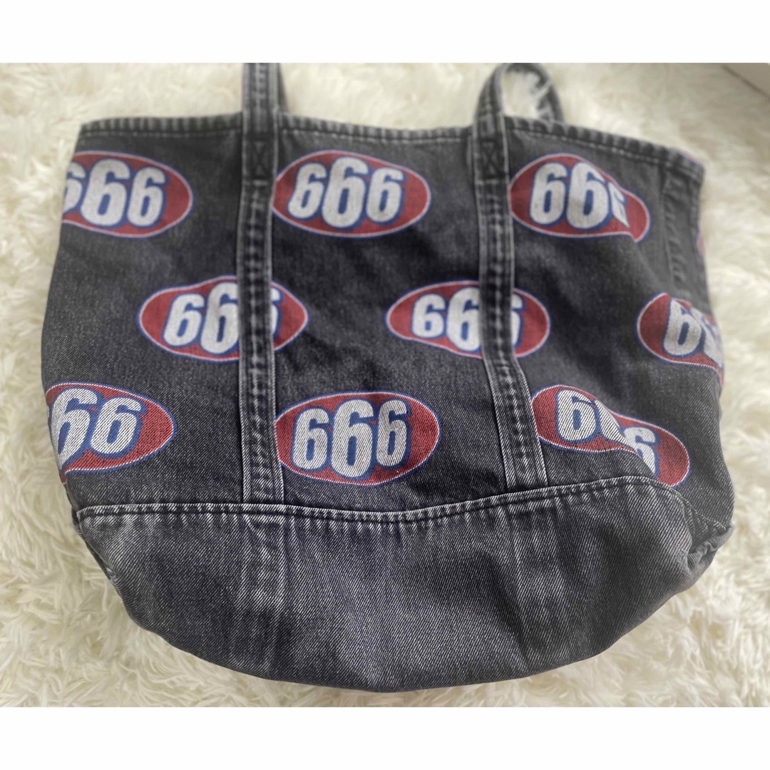 Supreme 17ss black denim tote 666