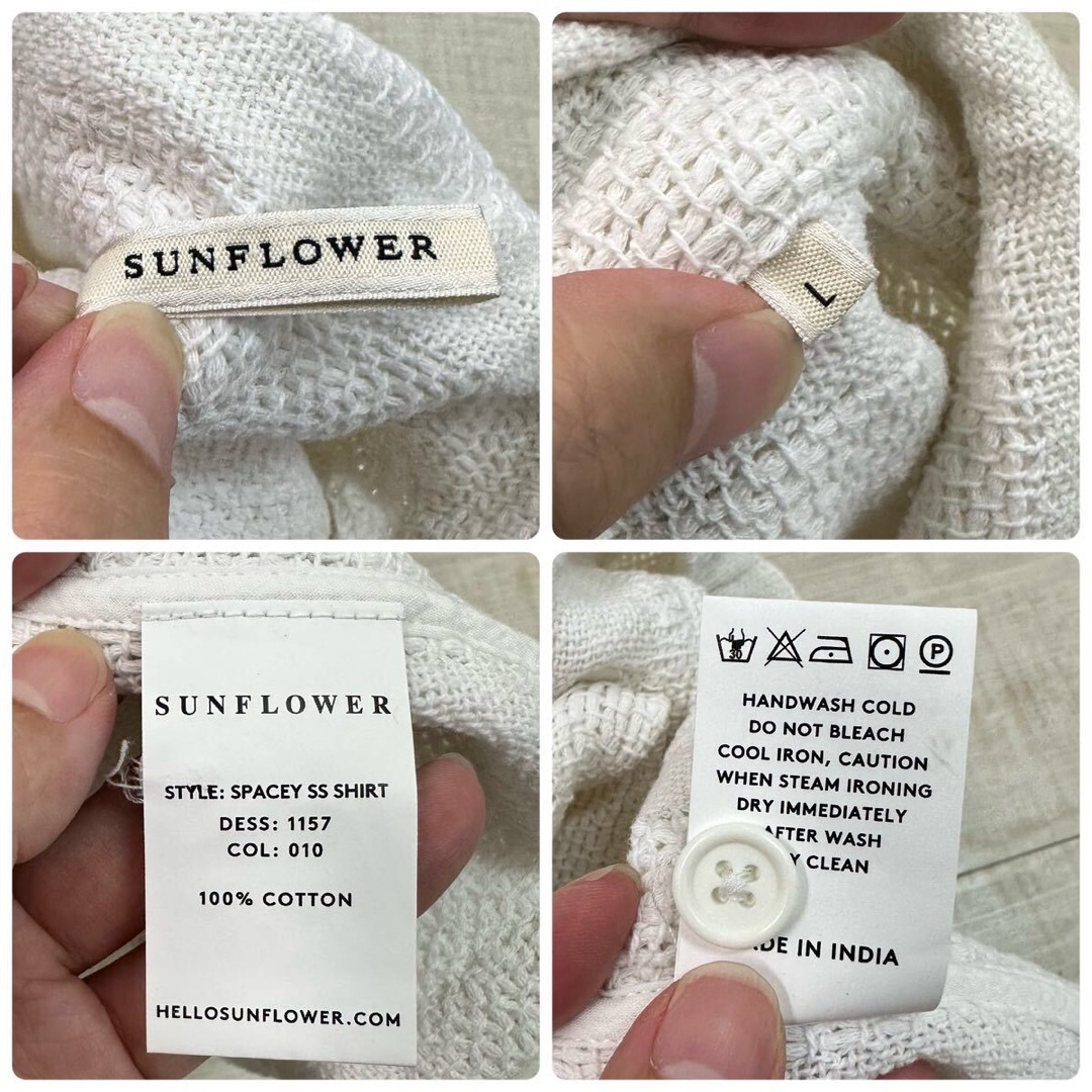 23ss 2023 SUNFLOWER 半袖 シャツ ホワイト 系 サイズ L