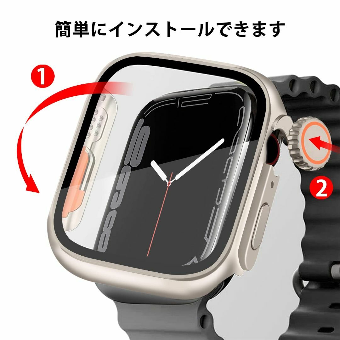 【特価セール】【2023改良モデル】HELOGE Apple Watch 用ケー スマホ/家電/カメラのスマホアクセサリー(その他)の商品写真