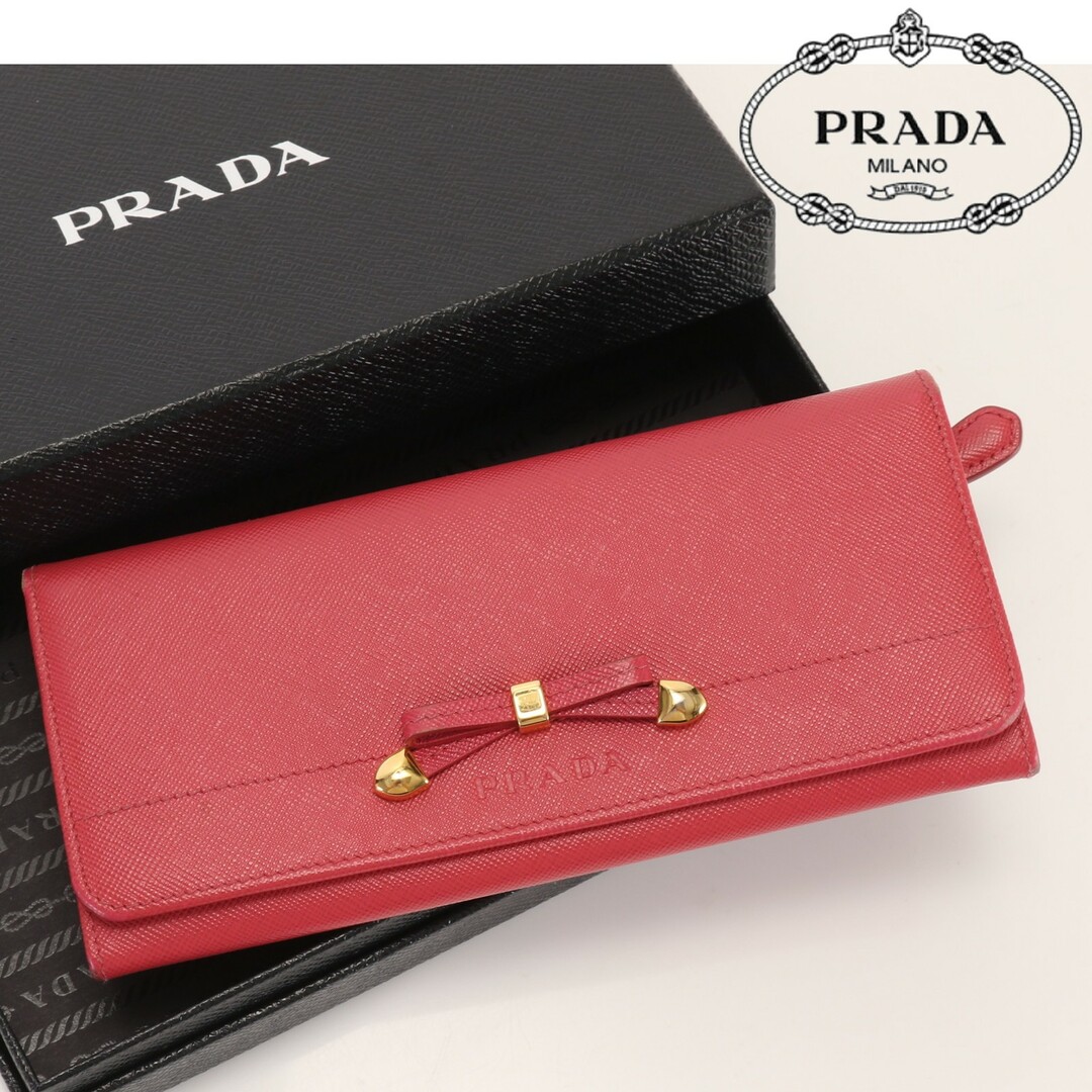 PRADA - □極美品□プラダ□サフィアーノ レザー□長財布□リボン