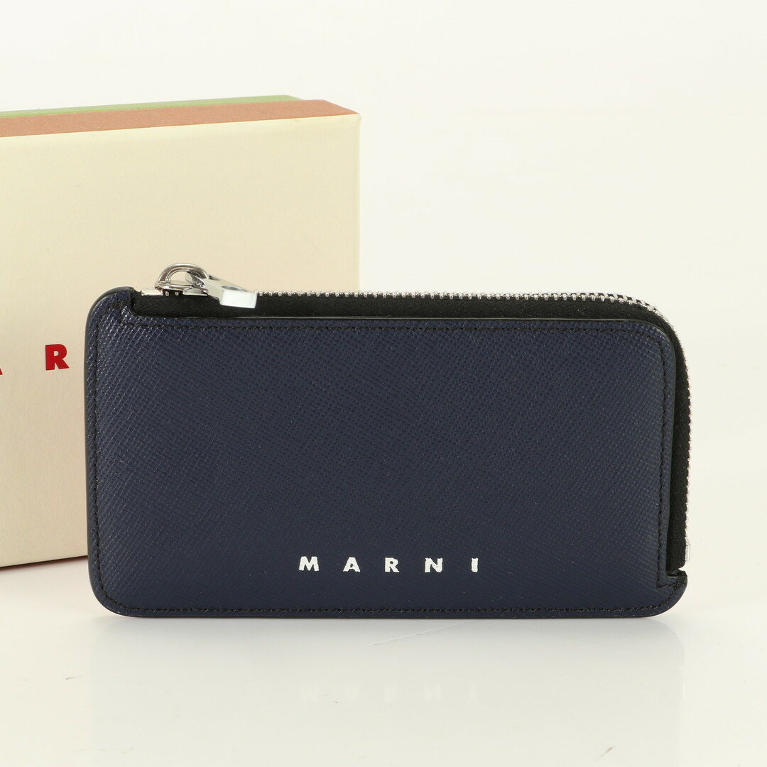 ■極美品■MARNI マルニ■サフィアーノ レザー■ロゴ■カードケース■ラウンドファスナー 定期入れ 財布 レディース TET 0912-T6