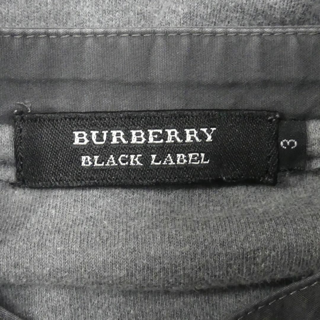 BURBERRY BLACK LABEL(バーバリーブラックレーベル)の廃盤 バーバリーブラックレーベル Tシャツ L ノバチェック グレーTY2557 メンズのトップス(Tシャツ/カットソー(七分/長袖))の商品写真